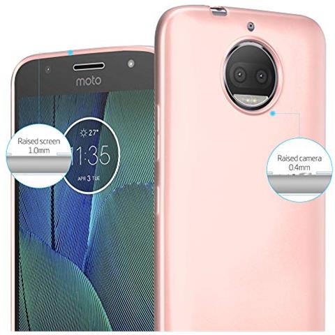 Custodia Compatibile Con Motorola Moto G5s Plus In Oro Rosa Metallico - Coperchio Protettivo In Silicone Tpu Flessibile - Foto 2