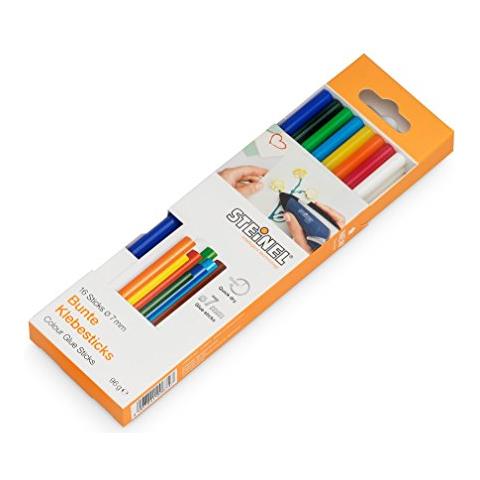 Stick Di Colla A Colori Con Diametro Di 7 Mm Cartucce Di Colla A Caldo Lunghe 150 Mm, Collante Universale Colorato Per Diversi Materiali, Da Confezione 96 G, 16 Pezzi, 006969 - Foto 1