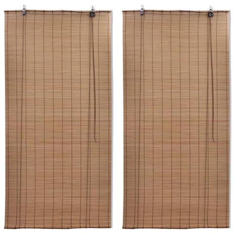 Tende Oscuranti In Bambù 2 Pz 150 X 220 Cm Marroni - Foto 1