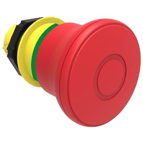 Puls. fungo 40mm Rosso Push / pull Iso13850 - Lpcb6744 - Foto 1