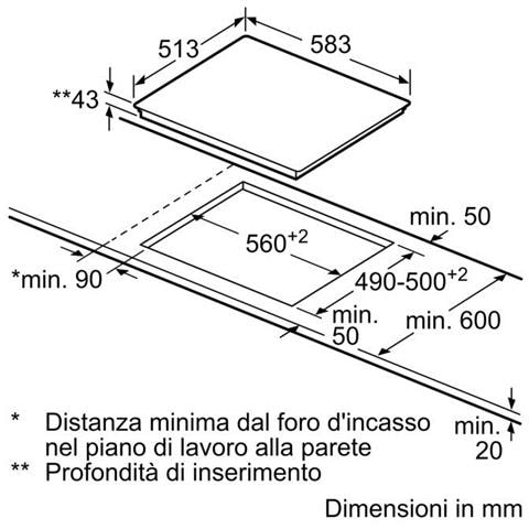 Piano Cottura EF645BNN1E Elettrico 4 Zone Cottura da 58,3 cm Colore Nero, Acciaio Inox - Foto 5