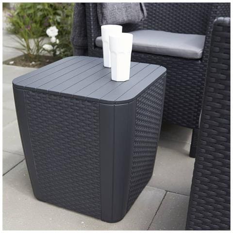 Keter Tavolino da Giardino Luzon Vimini Piatto Graffite - Foto 2