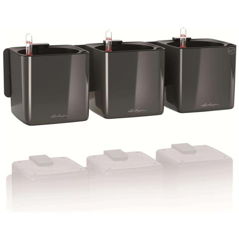 Green Wall Home Kit Glossy Vaso a cubo Montabile a parete Polipropilene (PP) Nero Interno - Foto 1