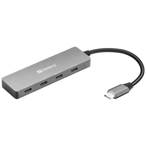 136-41 hub di interfaccia USB 3.2 Gen 1 (3.1 Gen 1) Type-C 10000 Mbit /s Grigio - Foto 1