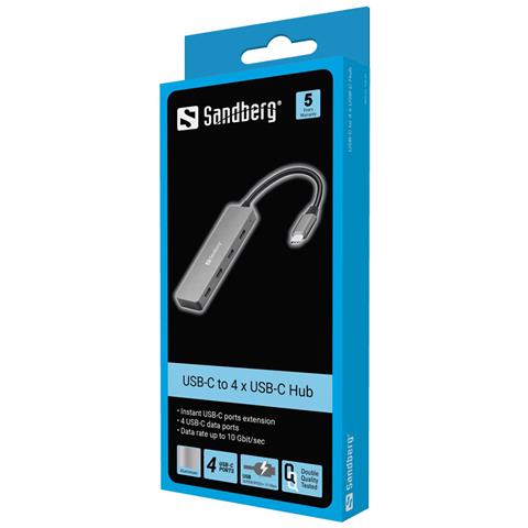 136-41 hub di interfaccia USB 3.2 Gen 1 (3.1 Gen 1) Type-C 10000 Mbit /s Grigio - Foto 2