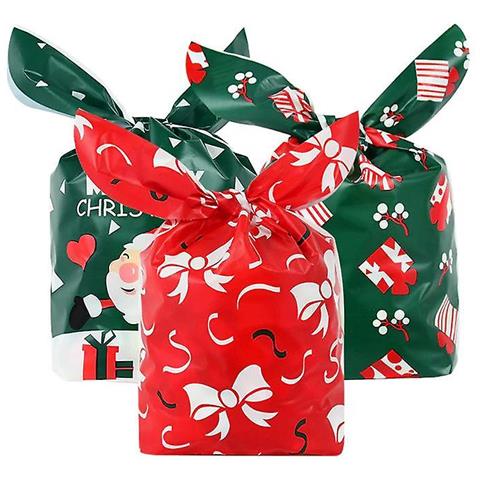 Sacco Babbo Natale Extra Large 60x110 Cm - Confezione Da 3 - Per Regali E Decorazioni