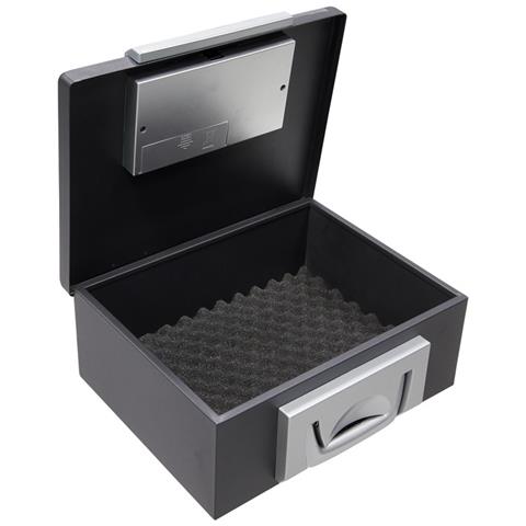 Bric C9547 Cassetta Di Sicurezza Con Apertura Elettronica Per Trasportare Documenti E Denaro | Cassetta Portavalori In Acciaio | Cassaforte Portatile A Valigetta De 32 Cm Di Larghezza | Nero - Foto 3