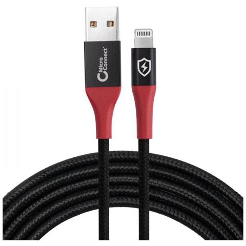 Microconnect Mc-alightning-sc Cavo Lightning 1,5 M Nero (safe Charge Usb-a To - Lightning Data Blocker Cable - 1.5m - Wa - Foto 1