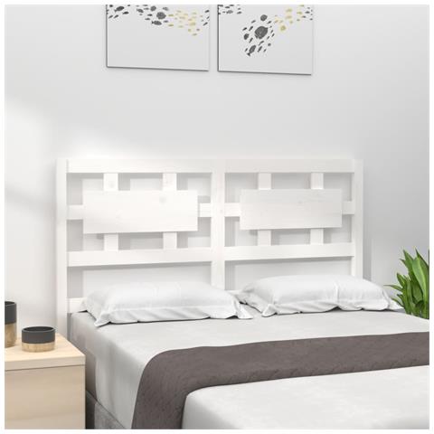 vidaXL Testiera 140 cm in Legno Massello di Recupero e Ferro, testiera Letto, Pannello testiera, testiera Doppia, Pannello testiera