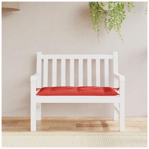 Cuscino Per Panca Rosso 110x50x7 Cm In Tessuto Oxford - Foto 1
