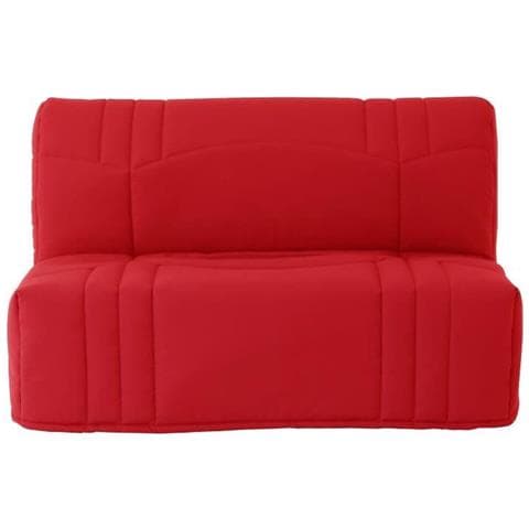 Panca Bz - Tessuto 100% Cotone Rosso - Letto 140 X 190 Cm - Classico - Morbido - Foto 1