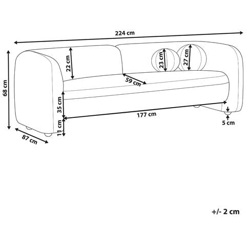 Divano 3 Posti Leiren Velluto Tortora - Foto 16