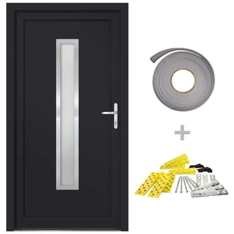 Porta Ingresso Antracite 108x208 Cm In Pvc - Foto 1