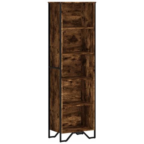 Libreria Rovere Fumo 50x31x169 Cm In Legno Multistrato - Foto 2