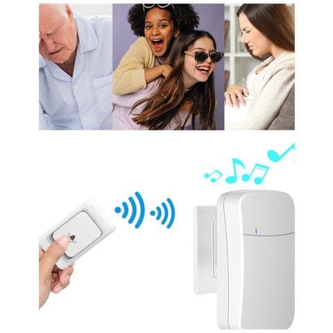 Campanello Senza Fili Per Una Lunga Distanza Di Trasmissione White - Foto 2