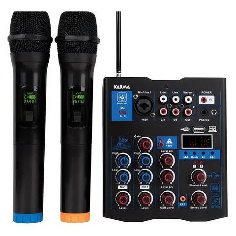 Mixer Audio Compatto MXW 5 Canali con Doppio Radiomicrofono VHF - Foto 1