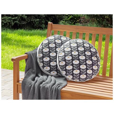 Set Di 2 Cuscini Valsorda 40 X 40 Cm Geometrico Grigio - Foto 1