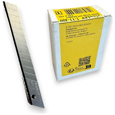 Lame Di Ricambio A Spezzare 12 Elementi Per Taglierino 9 Mm Confezione 100 Pezzi - Foto 1