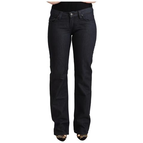Jeans Denim Dritto Vita Bassa Elasticizzato Cotone Blu Scuro - W29 - Foto 1