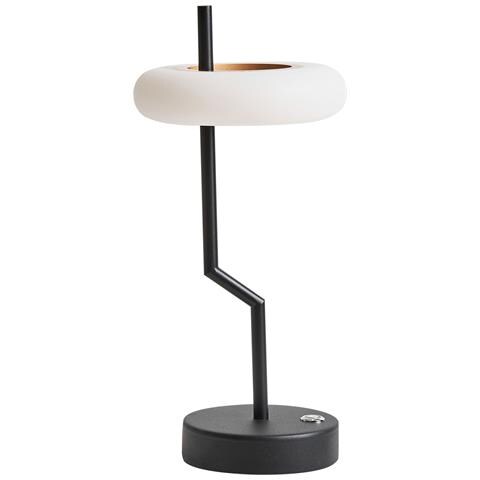 Lampada Da Tavolo Senza Fili A Led Alviela Con Dimmer Metallo Nero - Foto 6