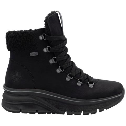 Black Casual Closed Ladies Mid Height Boots Stivaletti Pelle Sintetica Scarpe Donna Nero Eu 40, 48034-00 - Foto 3