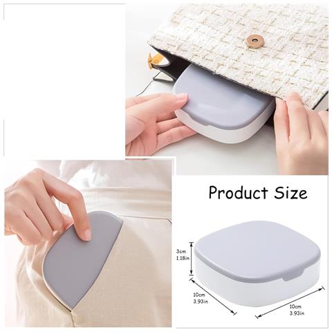 Elegante Scatola Portagioie Compatta Con Specchio - Grigio 10cm X 10cm - Foto 2