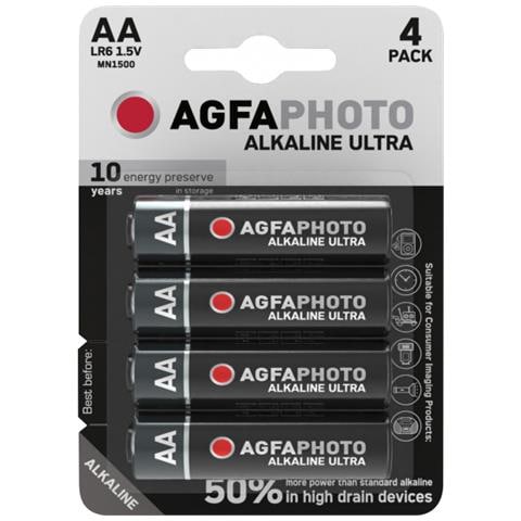 Agfaphoto Batteria Ultra Alcalina Mignon Aa (confezione Da 4) - Foto 1