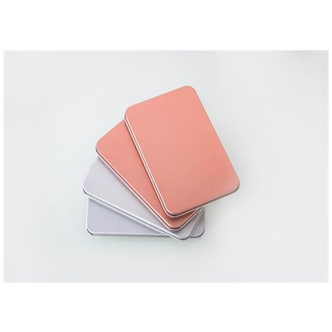 Scatola Rettangolare In Latta Stagnata - Argento (12,5x8x1,5 Cm) - Foto 4