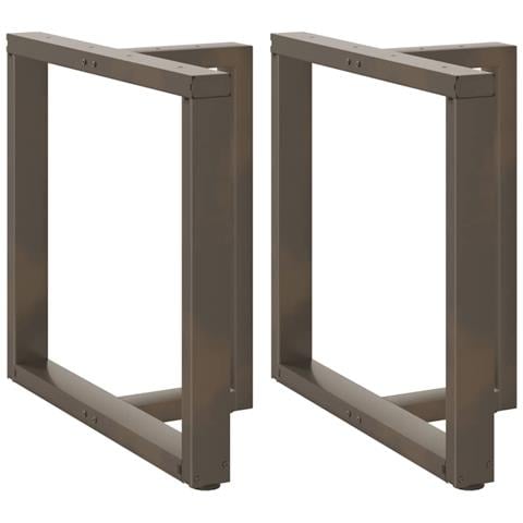 Gambe Tavolo Pranzo A T 2 Pz Naturale 70x35x(72-73) Cm Acciaio - Foto 1