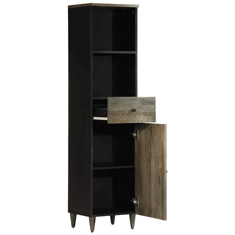 Mobile Da Bagno 38x33x160 Cm In Legno Massello Di Mango - Foto 2