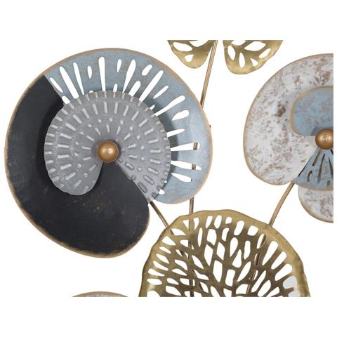 Decorazione In Metallo 3d Foglia 23 - Multicolore - Metallo - 70x5,5x102 Cm - Foto 2