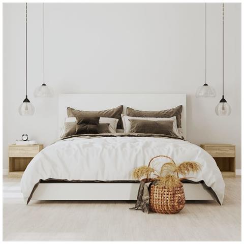 Comodini 2 Pz Con Cassetto Colore Rovere - Foto 8