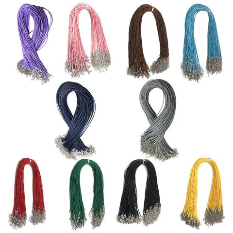 Collana Con Cordino In Pelle Intrecciata Colorata - Accessorio Per Gioielli Fai-da-te - Foto 1