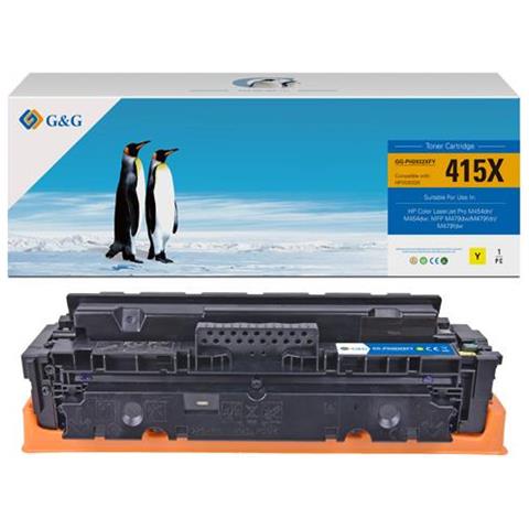 Toner Laserjet W2032X (415X) con Capacità 6.000 Pagine Giallo - Foto 1