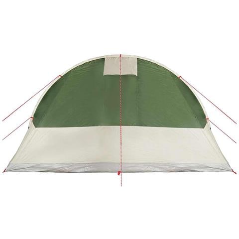 Tenda da Campeggio a Tunnel per 5 Persone Verde Impermeabile - Foto 8