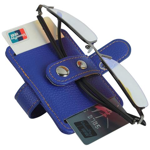 Clip Per Porta Occhiali Da Sole In Pelle Pu Per Visiera Auto Blue - Foto 2