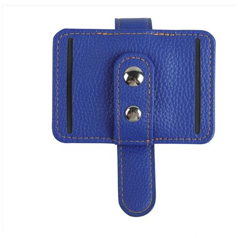 Clip Per Porta Occhiali Da Sole In Pelle Pu Per Visiera Auto Blue - Foto 3