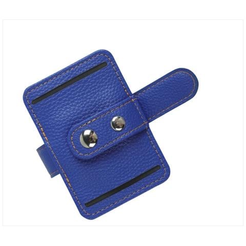 Clip Per Porta Occhiali Da Sole In Pelle Pu Per Visiera Auto Blue - Foto 1