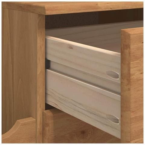 Panchina di Stoccaggio "ASKIM" Marrone 100x39x62 cm Legno Massello Pino - Foto 9