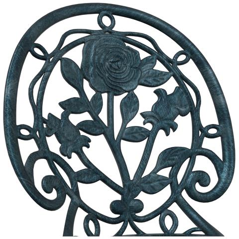 Set Bistro Giardino 3 Pezzi Verde in Alluminio - Foto 9