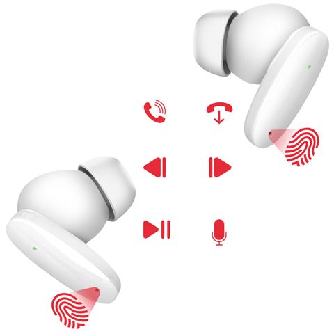 Auricolari Wireless Bluetooth 5.3 Autonomia 6h Con Custodia Ricarica, Bianco - Foto 5