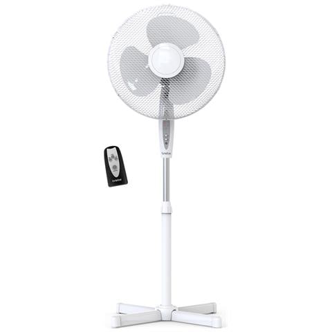 Bri-fn122397w Ventilatore A Piantana, Silenzioso, Telecomando, Timer Fino A 7,5 Ore Regolabile 45w Bianco - Foto 1