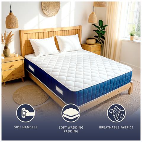 Materasso 80x190 Alto 30cm Con Molle E Memory Foam | Anallergico E Traspirante | Dispositivo Medico Classe 1 - Foto 8
