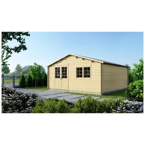 Casetta Da Giardino In Legno - 36.00m2 - 6.00x6.00m - 40mm - Colore: Naturale - Foto 1