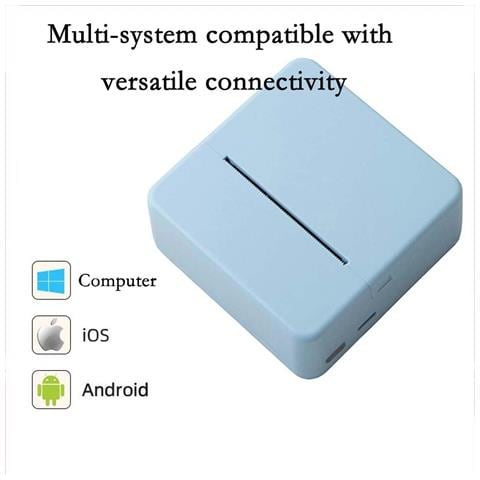 Mini Stampante Termica Usb+bluetooth 58mm - Stampa Portatile Di Ricevute Per Android, Ios E Windows Blue - Foto 2