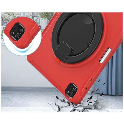 Custodia Per Ipad Pro 12.9"" Girevole Cavalletto E Alloggiamento Per Stilo Rosso - Foto 2
