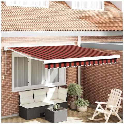 Tenda Retrattile arancione e marrone 350 x 250 cm - Foto 2