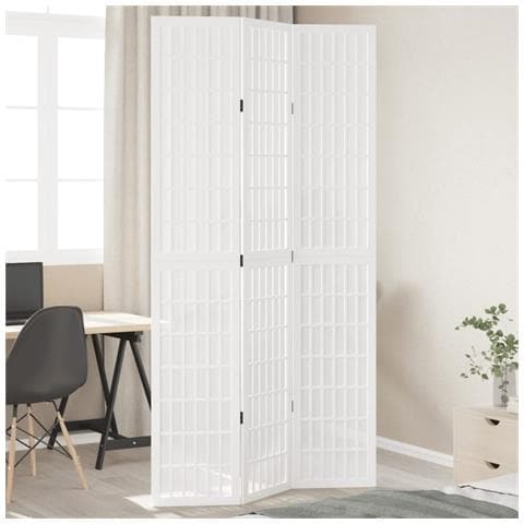 Divisorio Ambienti 3Pannelli Bianco Legno Massello di Paulownia - Foto 2