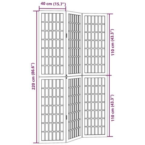 Divisorio Ambienti 3Pannelli Bianco Legno Massello di Paulownia - Foto 8
