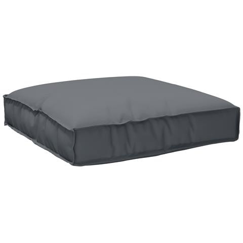 Cuscino Pallet per Seduta Antracite 80x80x12 cm Tessuto Oxford - Foto 1